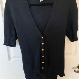 St John Collection Santana Knit Black Sweater with Belt
